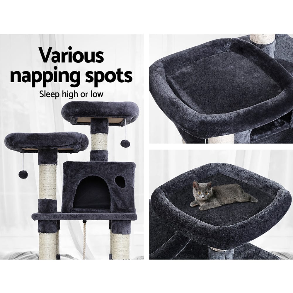 Cat Tree 145 Trees Scratching Post Scratcher Tower Condo House Furniture Wood