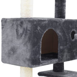 Cat Tree 134cm Trees Scratching Post Scratcher Tower Condo House Furniture Wood Grey