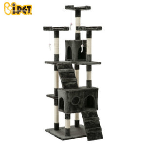 Cat Tree 180cm Trees Scratching Post Scratcher Tower Condo House Furniture Wood