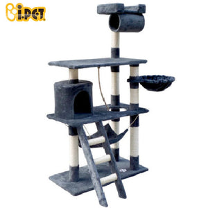 Cat Tree 141cm Trees Scratching Post Scratcher Tower Condo House Furniture Wood