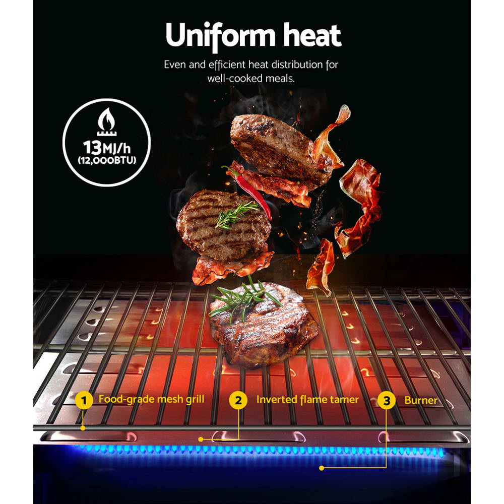 Portable Gas BBQ Grill Heater-Single 12,000 BTU Burner