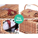 Picnic Basket 4 Person Baskets Outdoor Insulated Blanket Deluxe-Alfresco