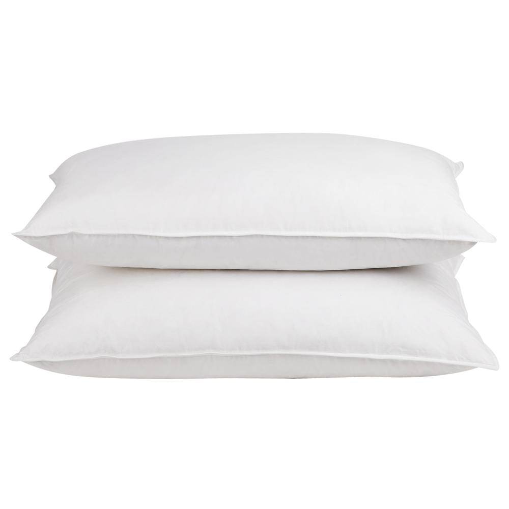 Giselle Bedding Set of 2 Goose Feather and Down Pillow - White