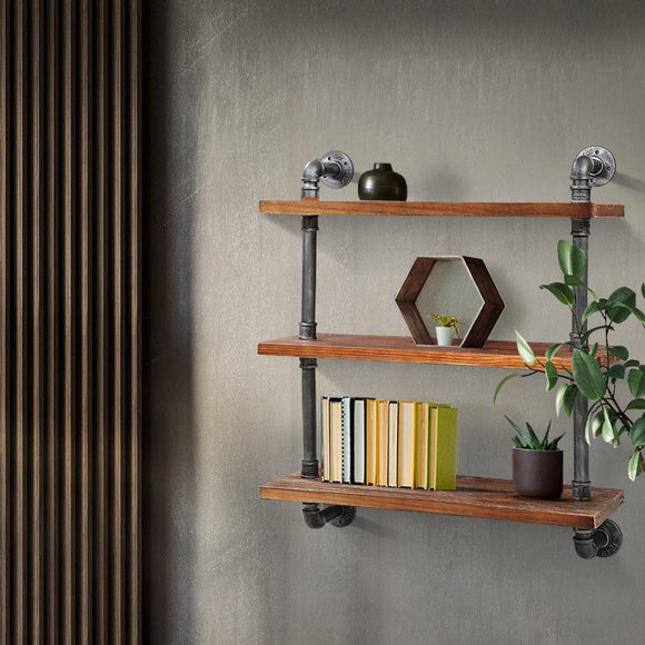 Wall Shelves Wall Brackets Bookshelf Industrial DIY Pipe Shelf Rustic