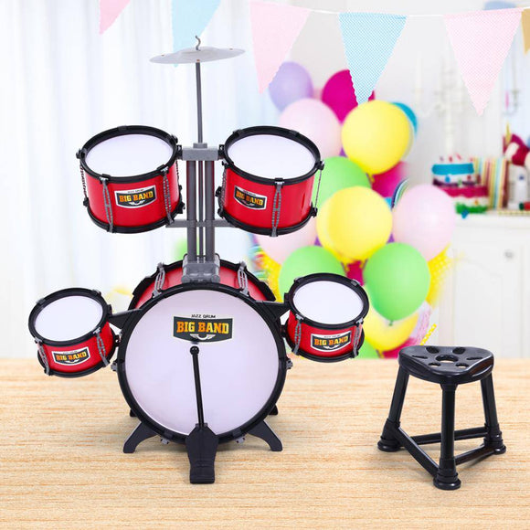 Drum Set Junior Drums Kit Keezi Kids 7 Musical Play Toys Childrens Mini Big Band