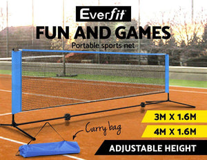 Everfit 3m Badminton Tennis Net Portable Volleyball Kit Adjustable Height