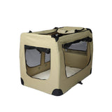 Pet Travel Carrier Kennel Folding Soft Sided Dog Crate For Car Cage Large L