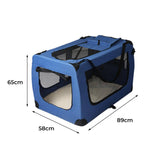 Pet Travel Carrier Kennel Folding Soft Sided Dog Crate For Car Cage Large M