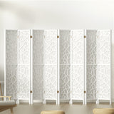 Artiss Clover Room Divider Screen Privacy Wood Dividers Stand 8 Panel White