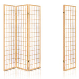 Artiss Room Divider Screen Wood Timber Dividers Fold Stand Wide Beige 3 Panel