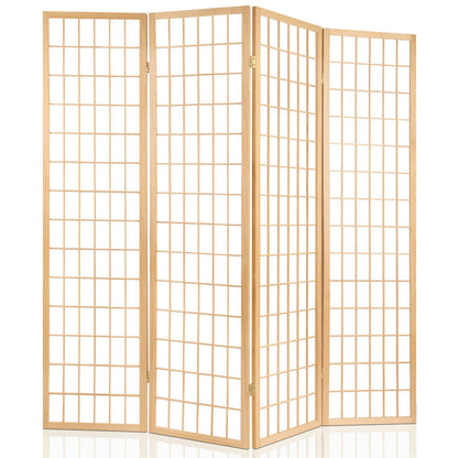 Artiss Room Divider Screen Wood Timber Dividers Fold Stand Wide Beige 6 Panel
