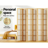 Artiss Room Divider Screen Privacy Wood Dividers Stand 6 Panel Nova Natural