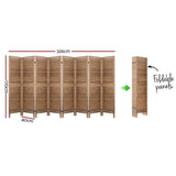 Room Divider Screen 8 Panel Privacy Wood Dividers Stand Bed Timber Brown
