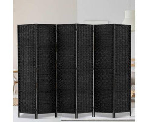 6 Panel Room Divider - Black