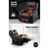 Electric Recliner Chair Lift Heated Massage Chairs Lounge Sofa Leather