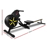 Everfit Rowing Machine Air Rower Exercise Fitness Gym Home Cardio