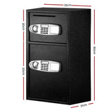 UL-TECH Electronic Safe Digital Security Box Double Door LCD Display 80cm x 35cm x 31cm