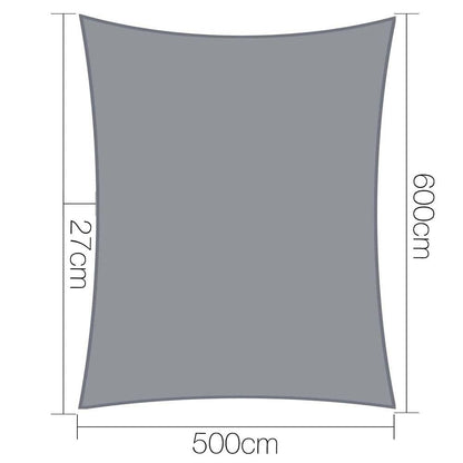 Instahut Sun Shade Sail Cloth Shadecloth Outdoor Canopy Rectangle 280gsm 5x6m