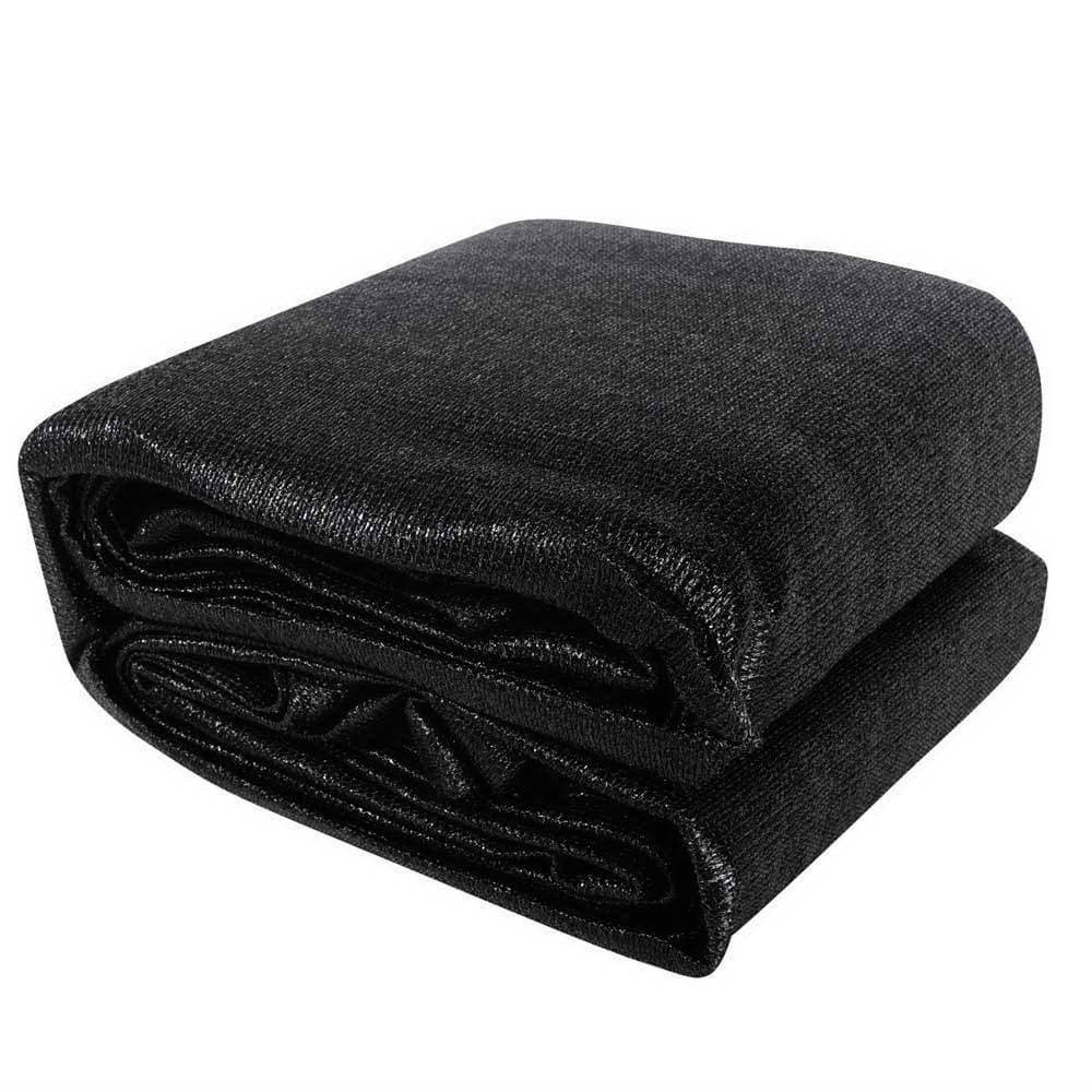 Instahut Shade Sail Sun Shadecloth 280 gsm Black-6x8m