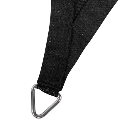 Instahut Shade Sail Sun Shadecloth 280 gsm Black-6x8m