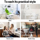 2x Salon Stool Swivel Barber Chair Backrest Hairdressing Hydraulic Height