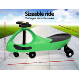Keezi Kids Ride On Swing Car  -Green