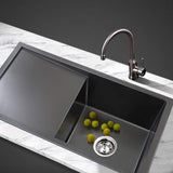 Laundry Sink 750 x 450mm | Cefito Stainless Steel Black
