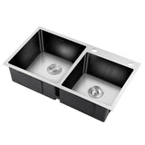 Cefito 80cm x 45cm Stainless Steel Kitchen Sink Flush/Drop-in Mount Silver