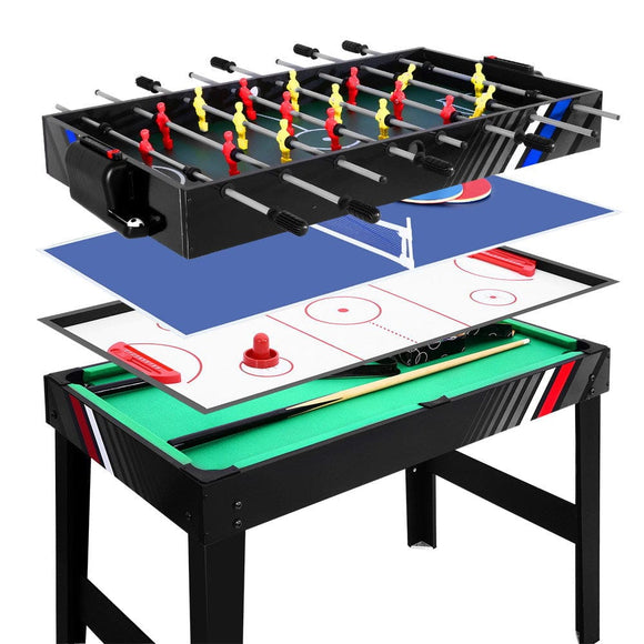 4-in-1 Games Table Soccer Foosball Pool Table Tennis Air Hockey Home Party Gift