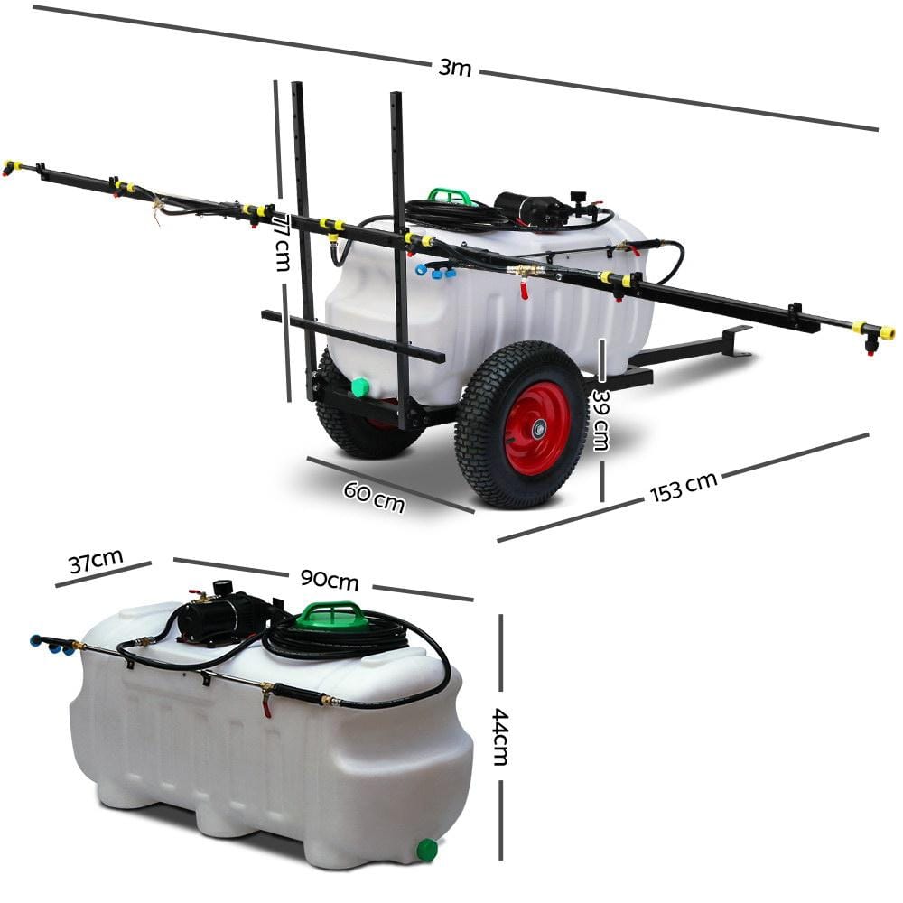 Giantz Weed Sprayer 100L Trailer 3M Boom Garden Spray