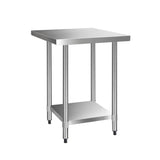 Cefito 762 x 762mm Commercial Stainless Steel Kitchen Bench 430