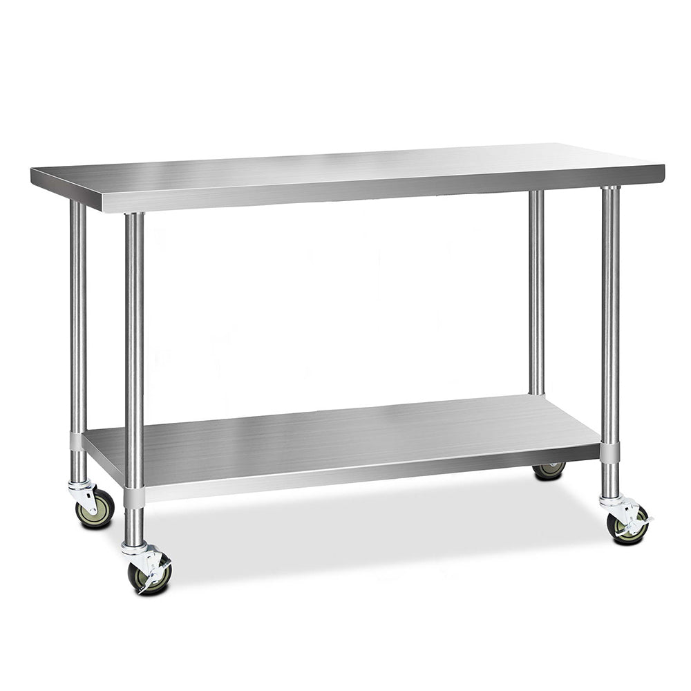 Cefito 430 Stainless Steel Kitchen Benches Work Bench Food Prep Table ...