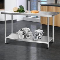 Cefito 430 Stainless Steel Kitchen Benches Work Bench Food Prep Table ...