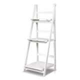 Wooden Ladder Stand Storage-Artiss Display Shelf 3 Tier- White