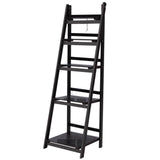 Wooden Ladder Stand Storage-Artiss Display Shelf 5 Tier -Coffee