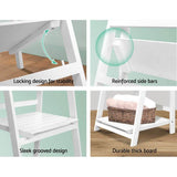 Wooden Ladder Stand Storage-Artiss Display Shelf 5 Tier  White