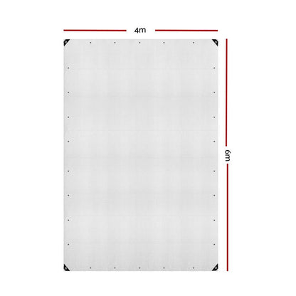 Instahut 4x6m Tarp Camping Tarps Poly Tarpaulin Heavy Duty Cover 135gsm Clear