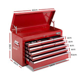 Giantz 14 Drawers Tool box Trolley Red