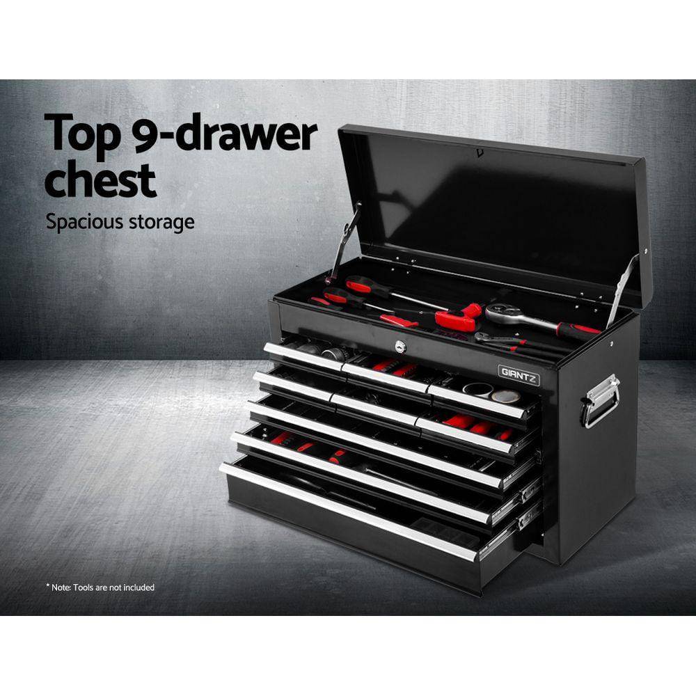 Giantz 16 Drawers Tool Box Trolley Black