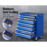 Giantz 16 Drawers Toolbox Trolley Blue