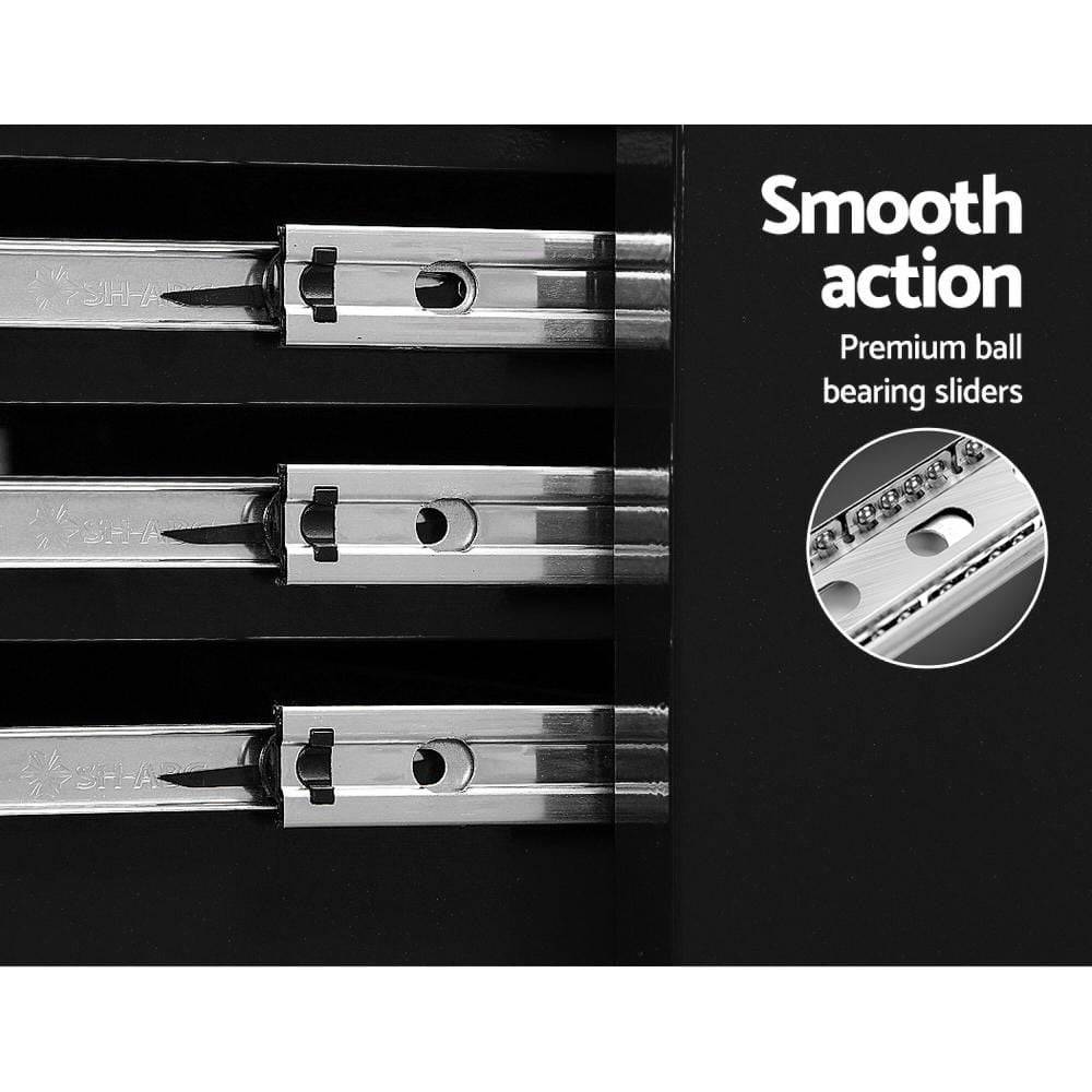 Giantz 7 Drawers Tool Chest and Trolley Black