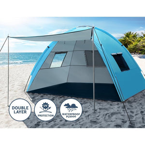 Camping Tent Beach Tents Hiking Sun Shade Shelter Fishing 2-4 Person