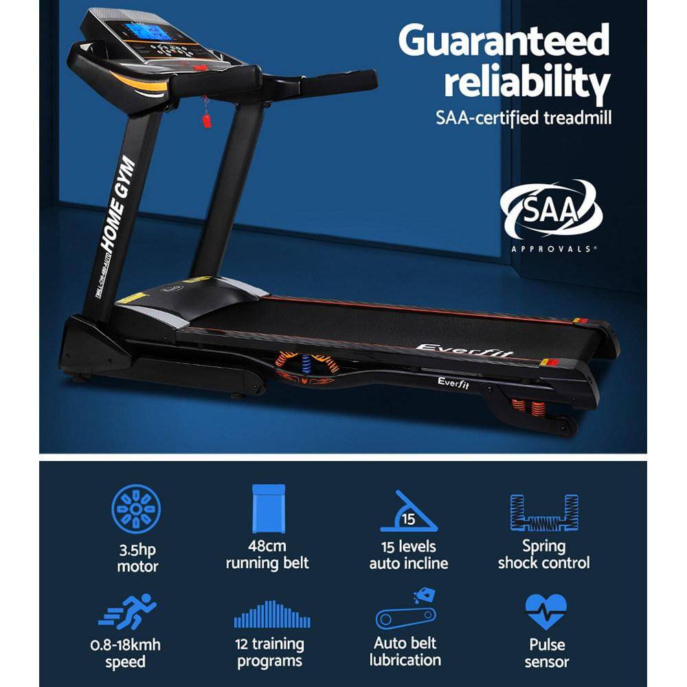 Everfit Treadmill Electric Auto Incline 18-Speed Levels
