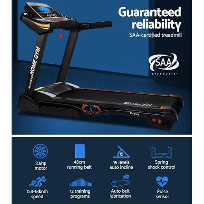 Everfit Treadmill Electric Auto Incline 18-Speed Levels