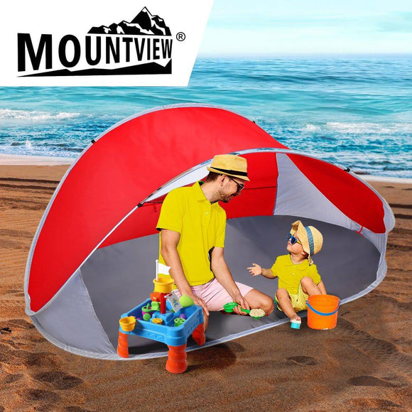 Pop Up Beach Tent 4 Person Portable Hiking Shade Shelter-Mountview