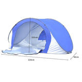 Pop Up Beach Tent Camping Tents 2-3 Person Hiking Portable Shelter