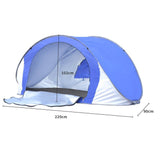 Pop Up Beach Tent 2-3 Person Hiking Portable Shelter-Mountview