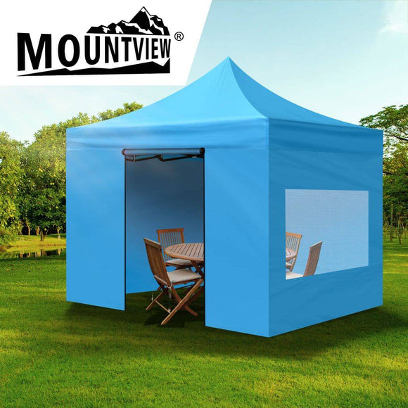 Gazebo Tent 3x3 Marquee Gazebos Outdoor Camping Canopy Mesh Side Wall-Mountview
