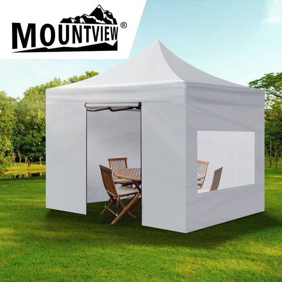 Gazebo Tent Outdoor Marquee Gazebos 3x3 Camping Canopy Mesh Side Wall-Mountview