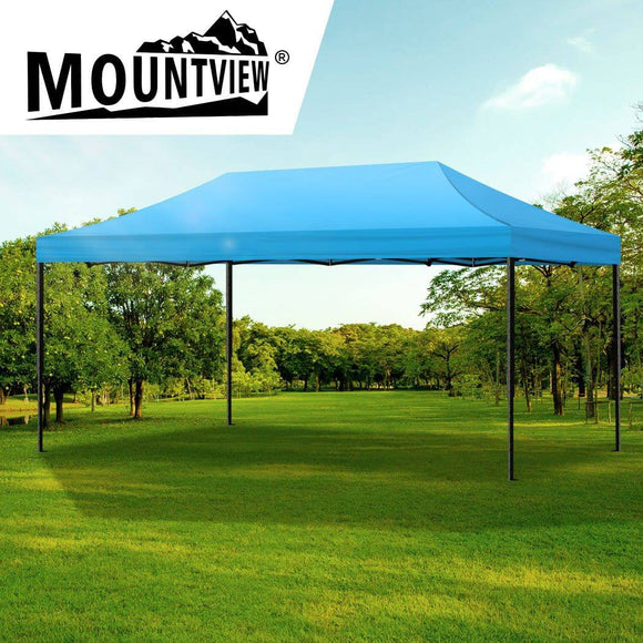 Gazebo Tent 3x6 Outdoor Marquee Gazebos Camping Canopy Wedding Blue-Mountview